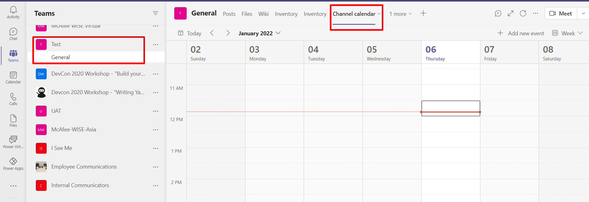 Create Channel Calendar In Teams
