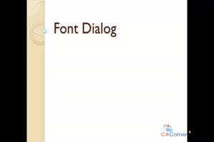 Using  FontDialogBox  in C#