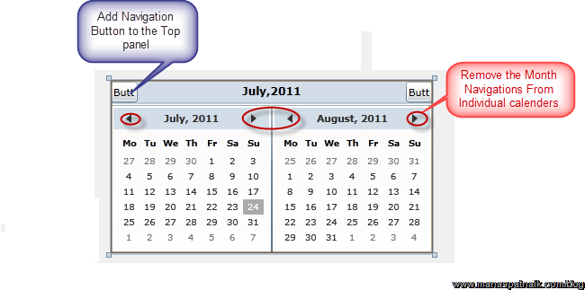 calander control in silverlight