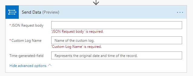 Logging To Azure Log Analytics WorkSpace From MS Flow