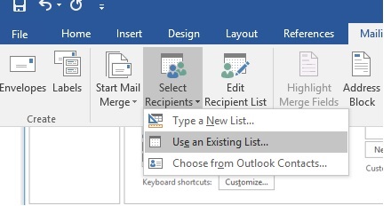 Send Buck Mail Using Microsoft Word And Excel