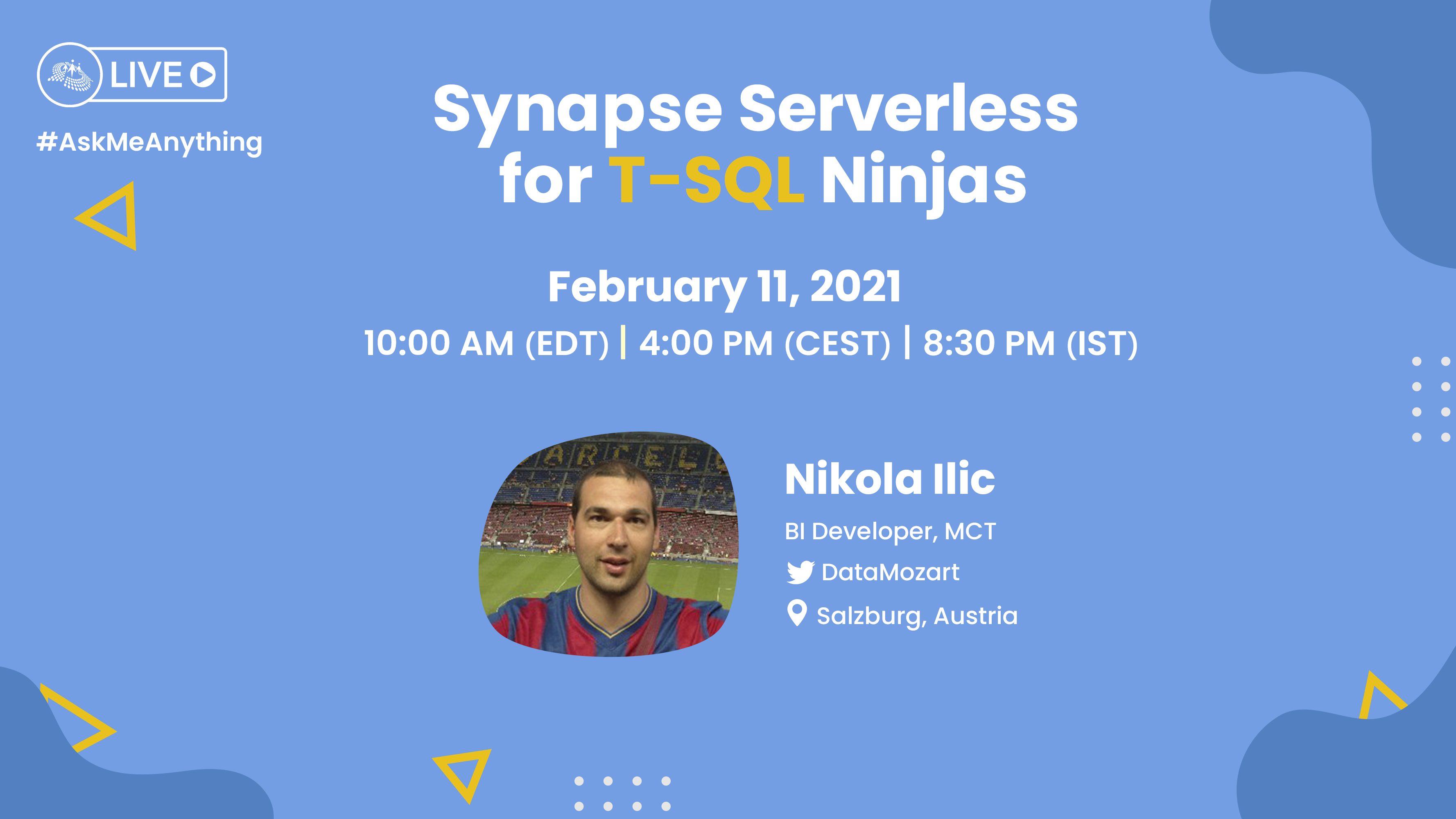 Synapse Serverless for T-SQL Ninjas - AMA