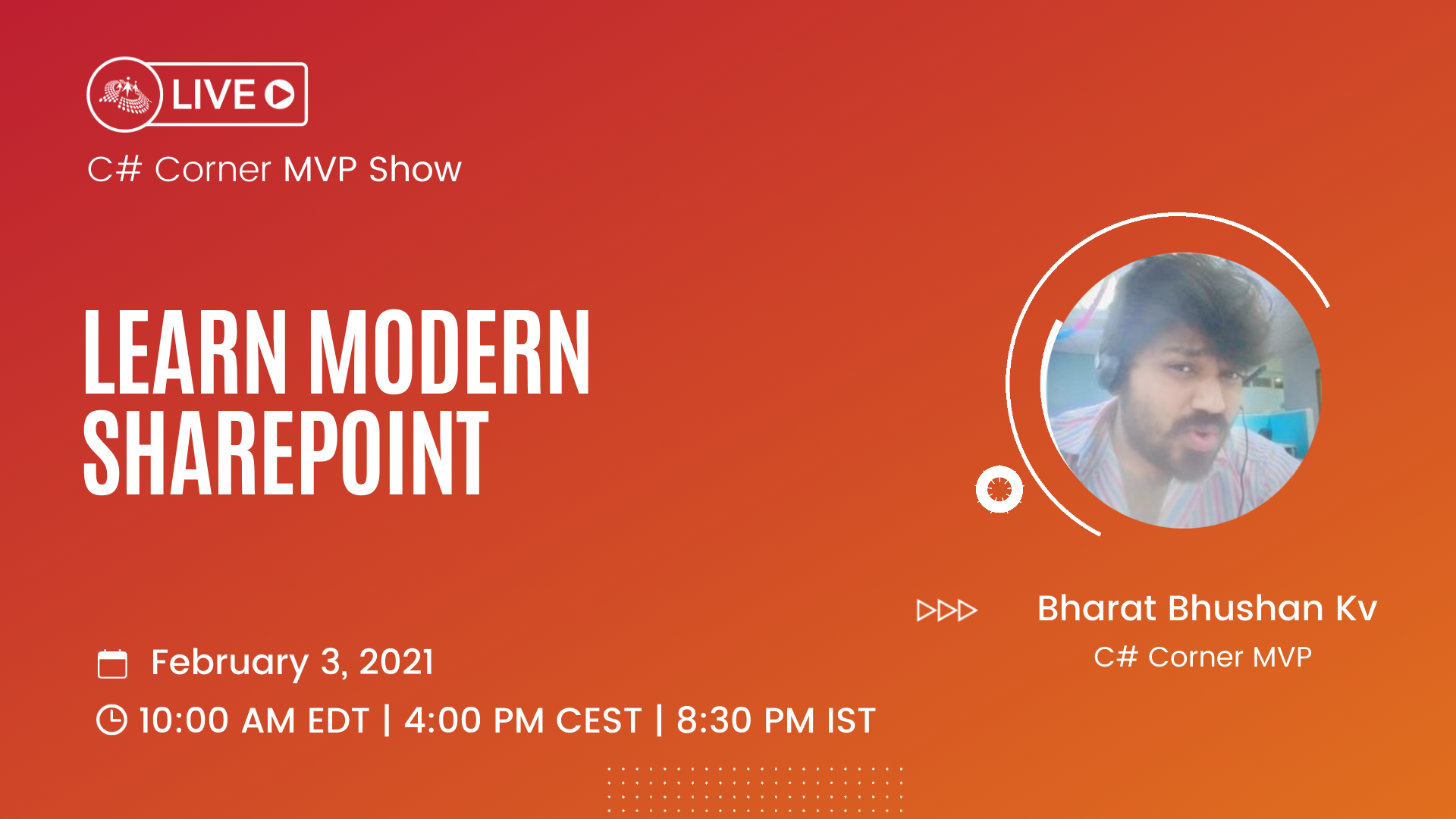 Learn Modern SharePoint - MVP Show ft. Bharat Bhushan Kv