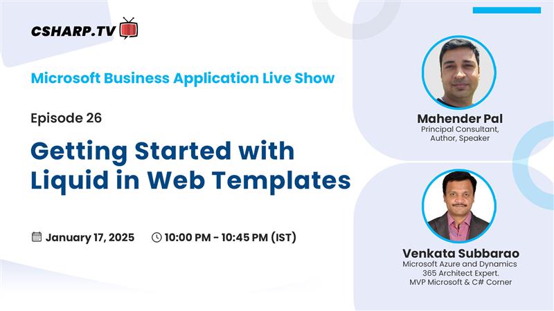 Getting Started with Liquid in Web Templates - Microsoft Business Application: Ep.26