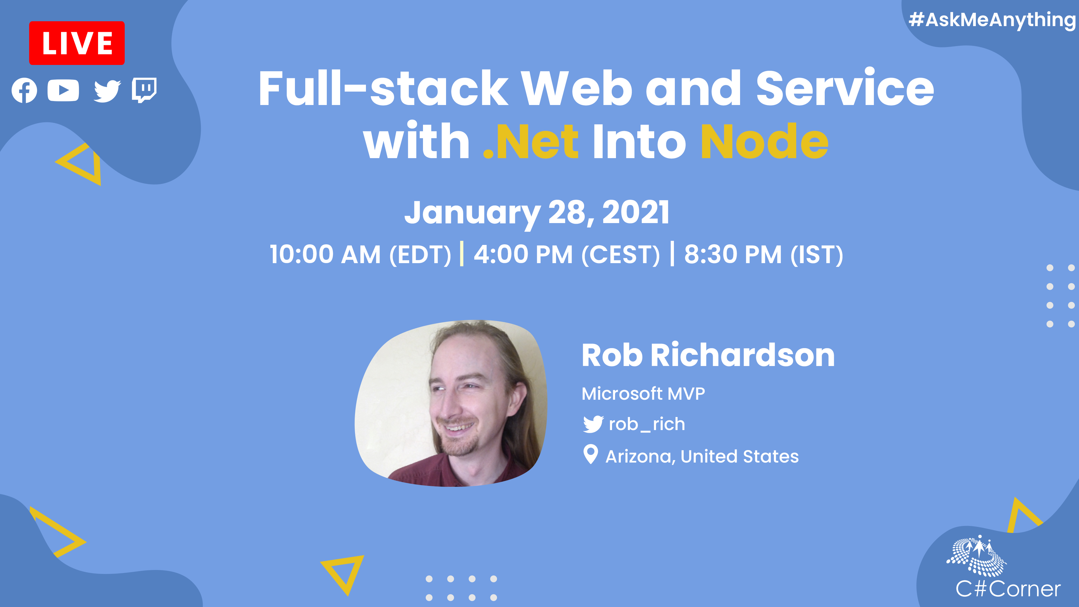 Full-stack Web and Service with .NET and Node - AMA