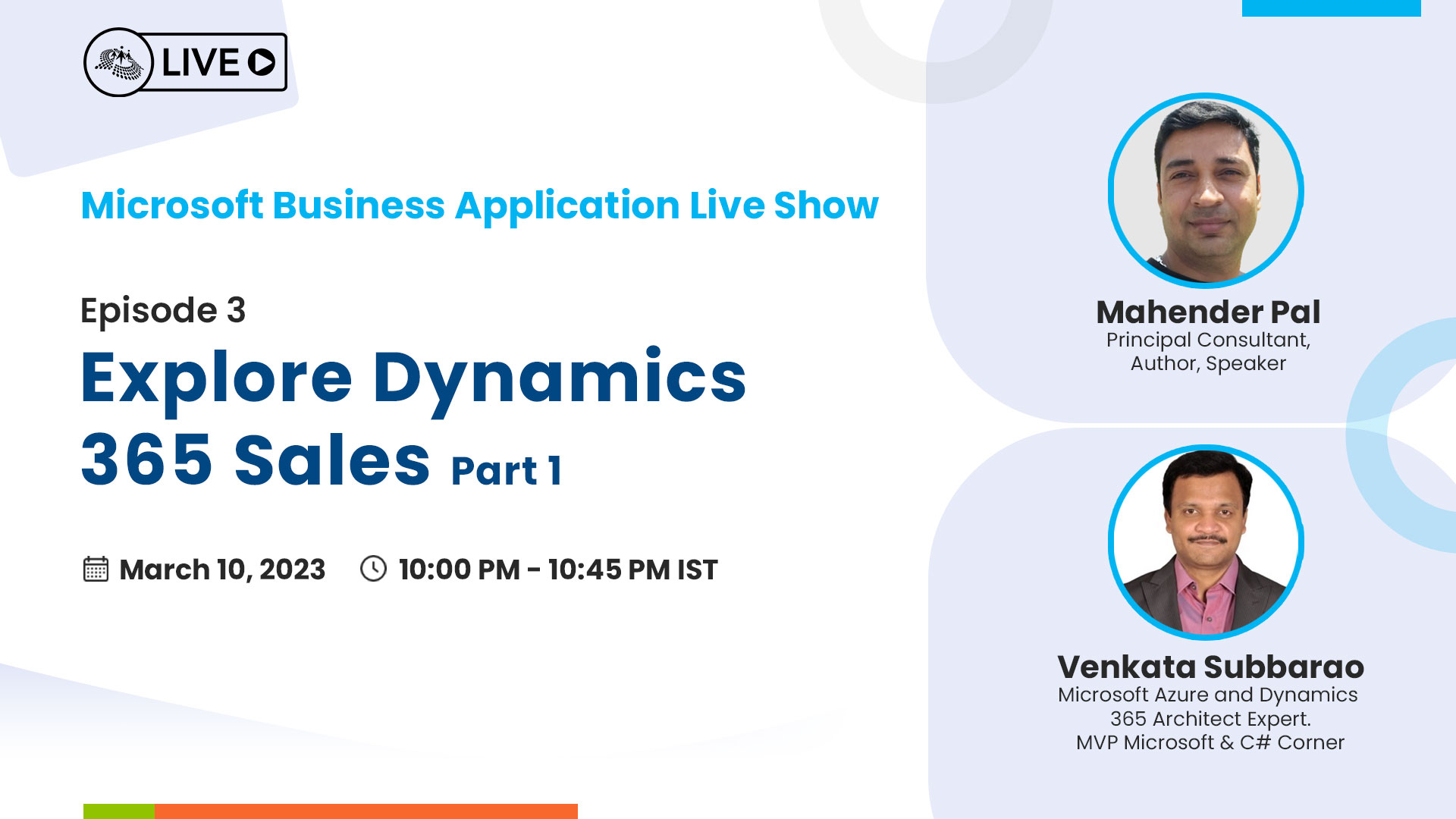 Microsoft Business Application Live Show - Explore Dynamics 365 Sales - Part 1 – Ep. 3