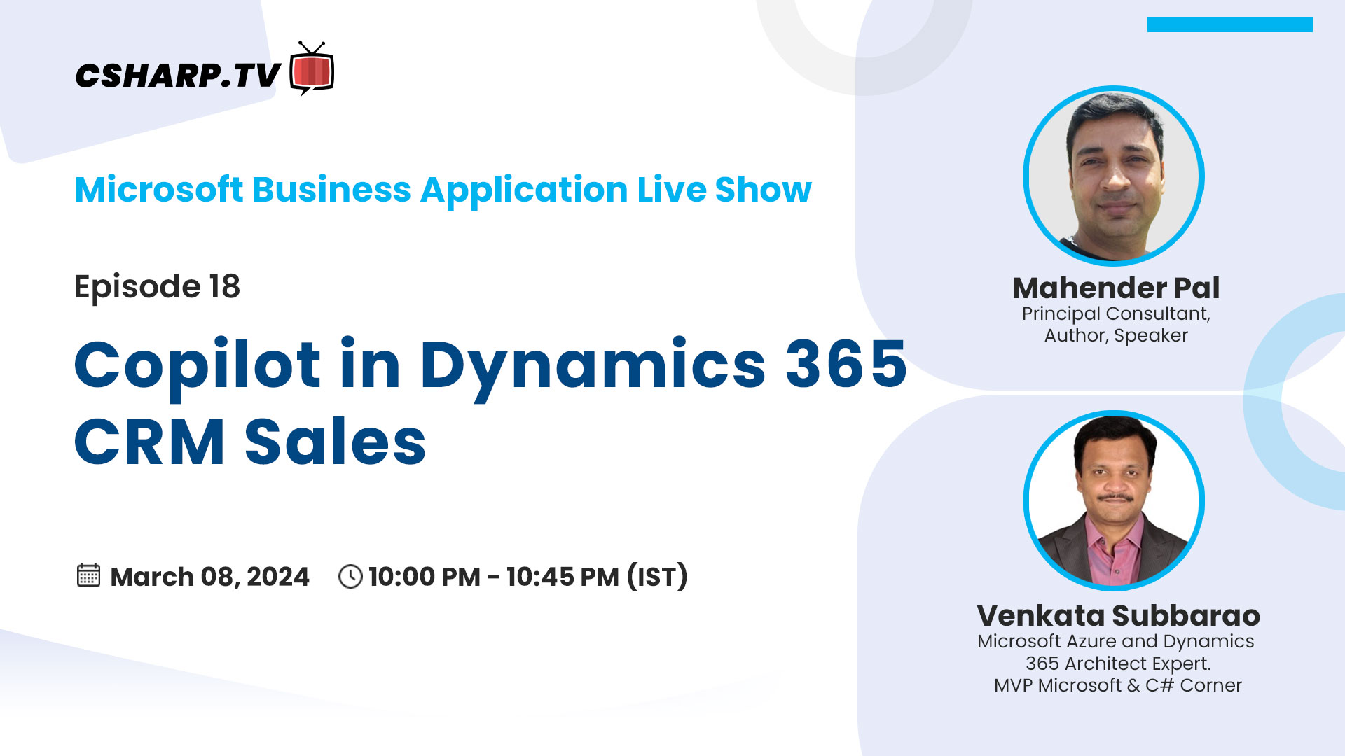 Copilot in Dynamics 365 CRM Sales - Microsoft Business Application Live Show Ep.18