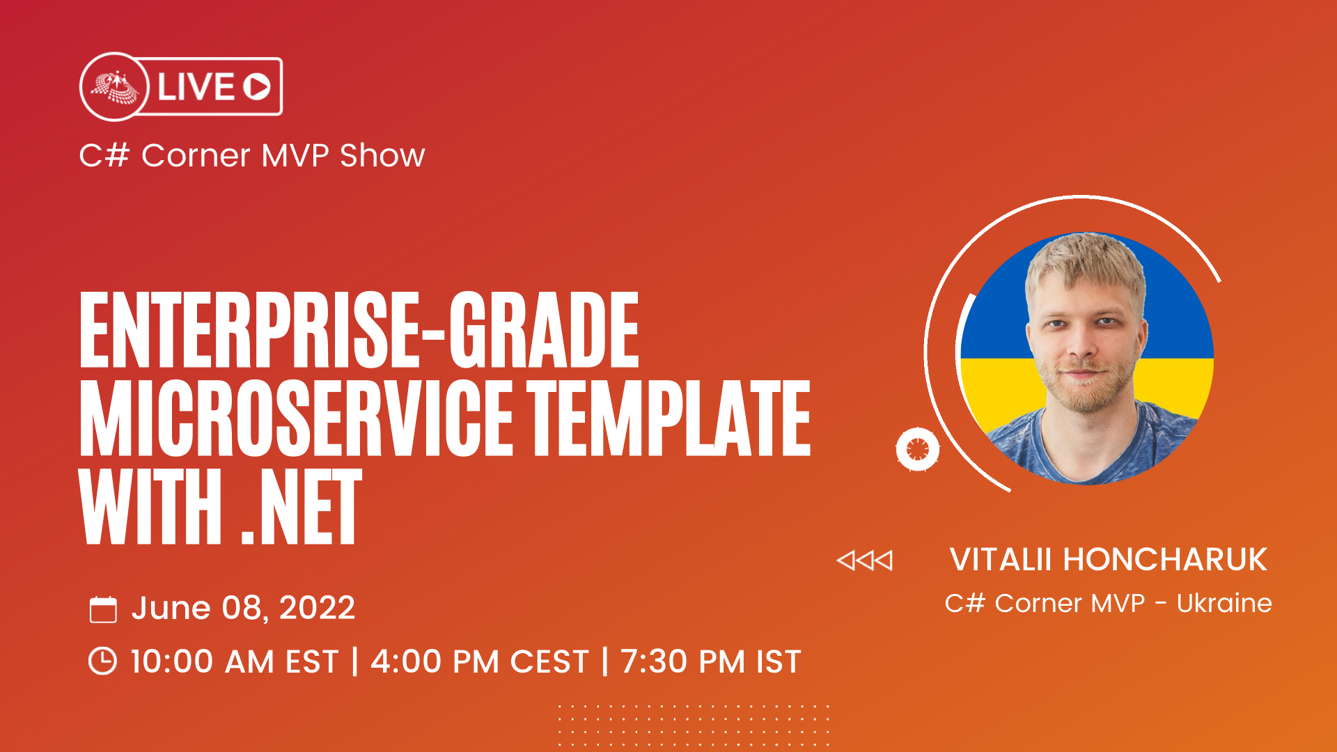 Enterprise-grade Microservice Template with .NET -MVP Show ft. Vitalii