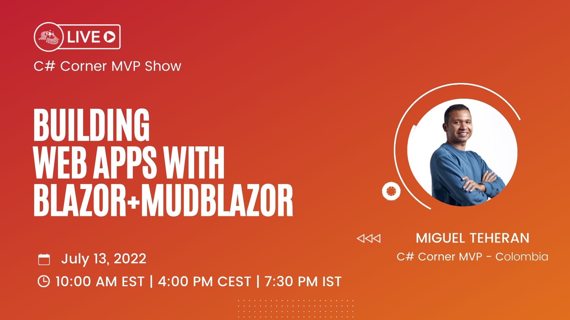 Building Web Apps with Blazor+MudBlazor - MVP Show ft. Miguel Teheran