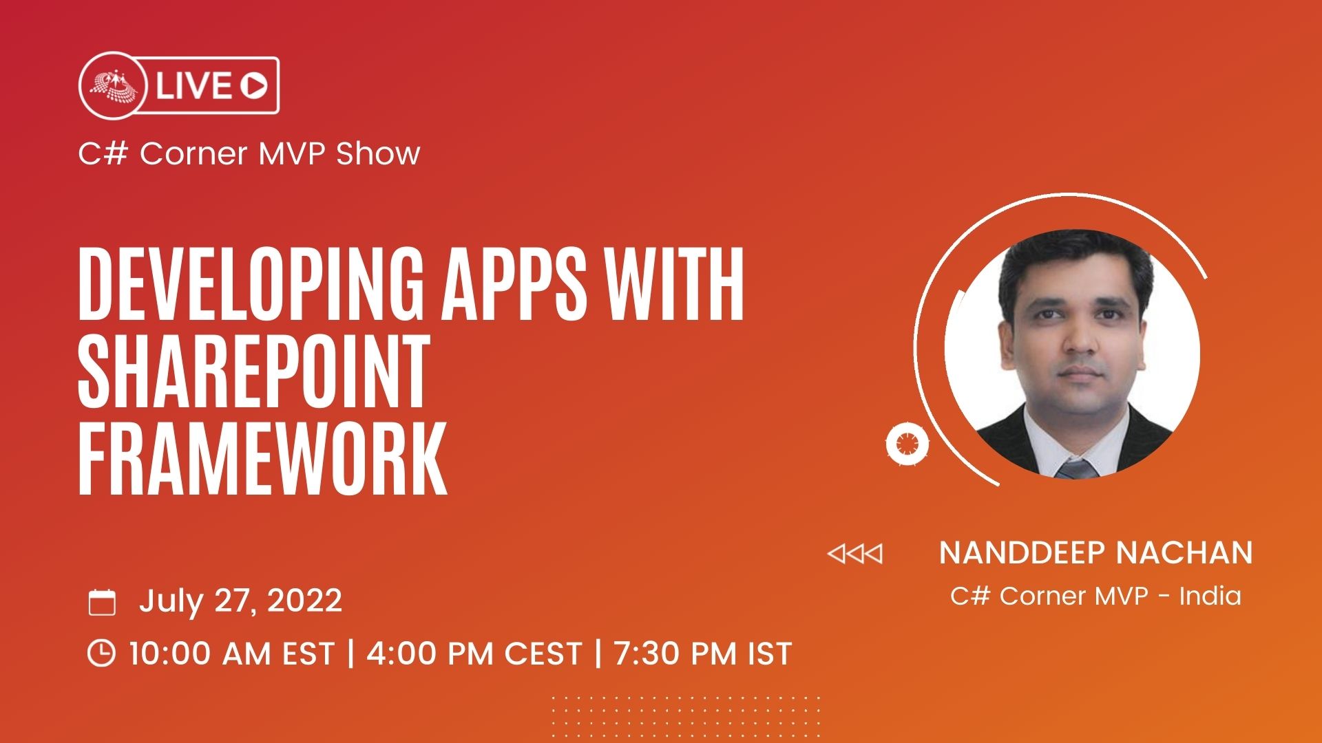 Developing Apps with SharePoint Framework - MVP Show ft. Nanddeep