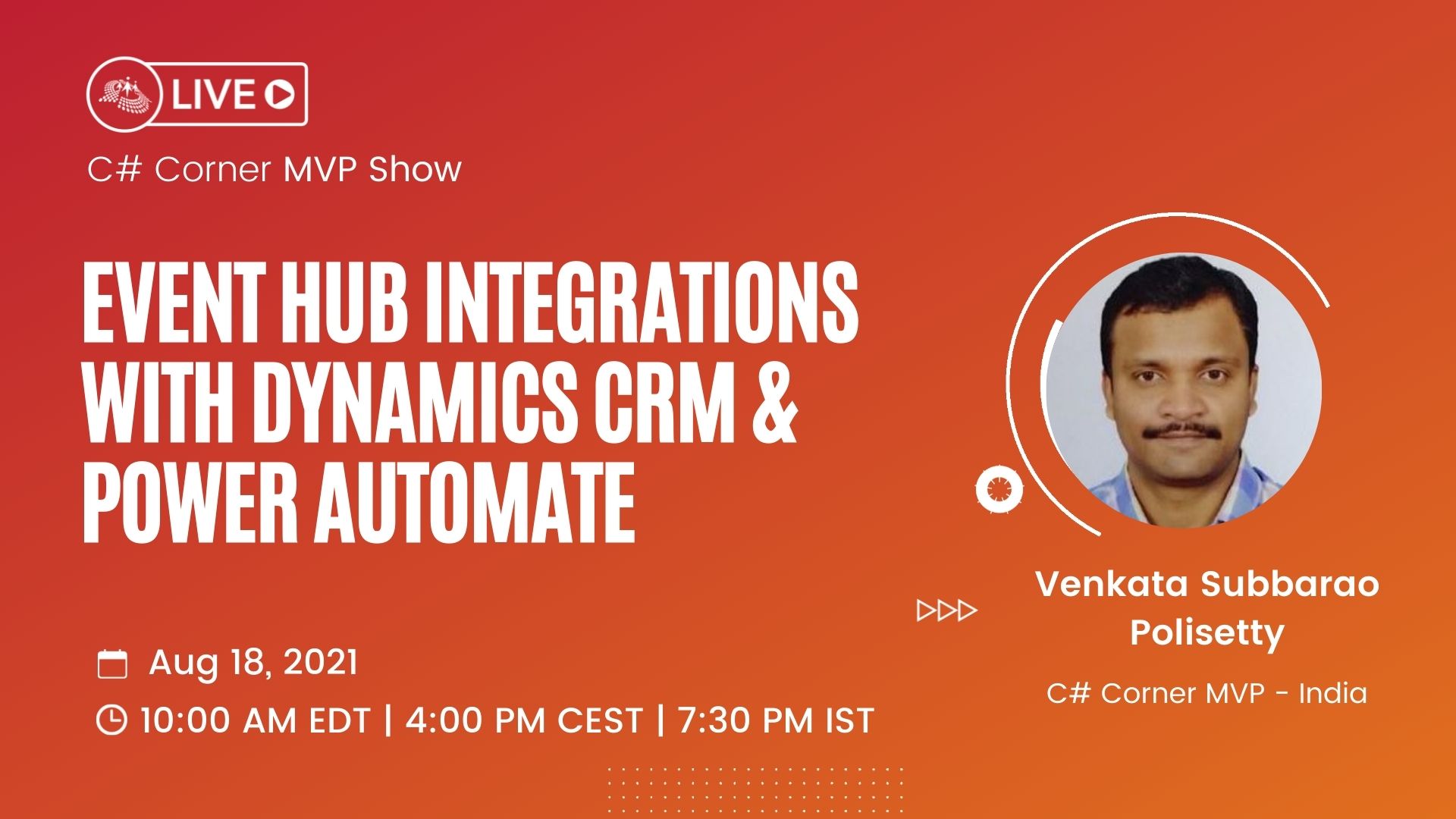 Event Hub Integrations with Dynamics CRM & Power Automate - MVP Show