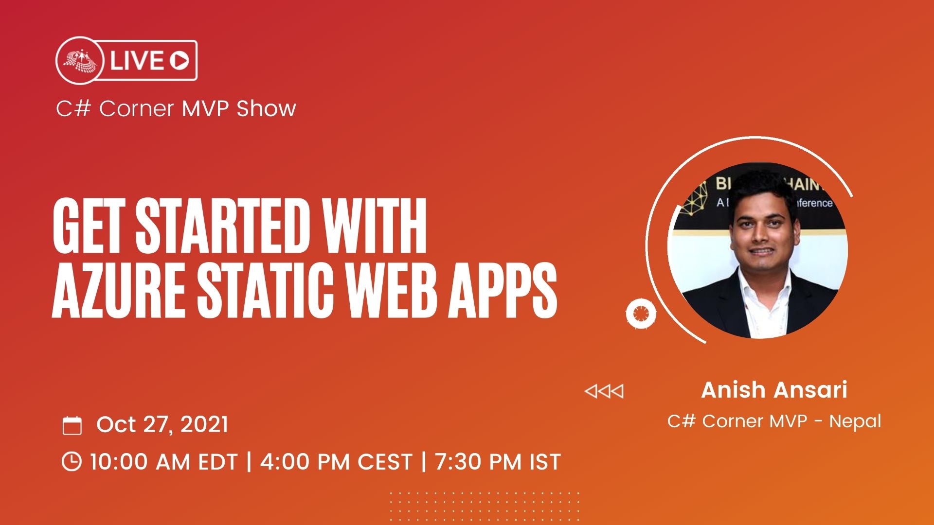 Get started with Azure Static Web Apps - MVP Show ft. Anish Ansari