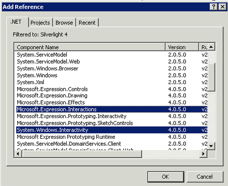 add reference in silverlight