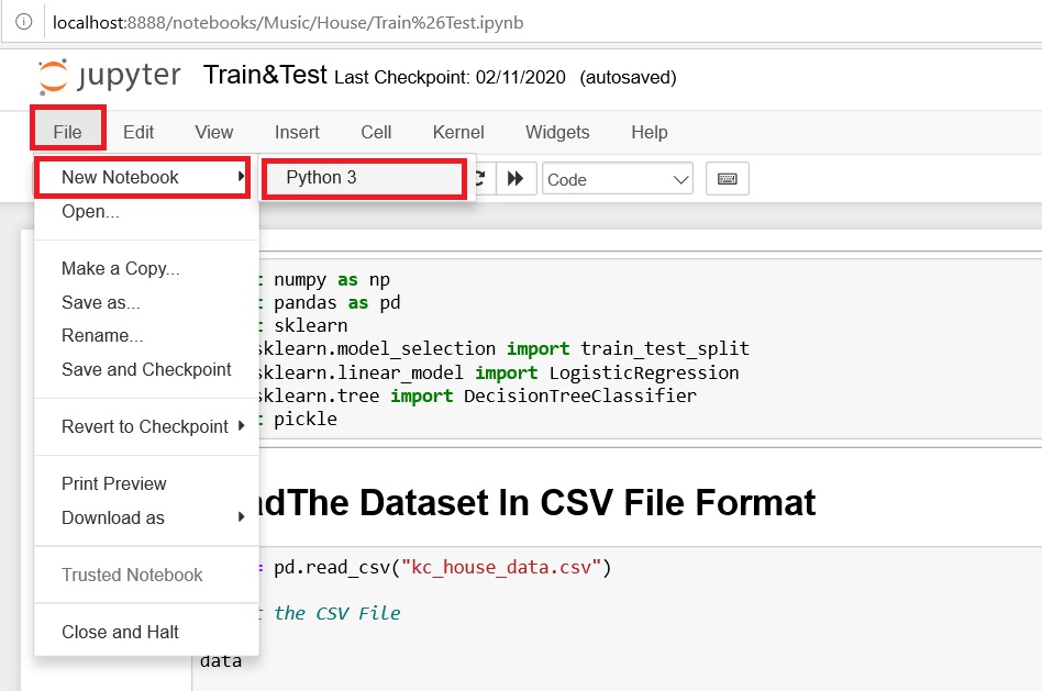 House Price Prediction In Machine Learning Using Jupyter Note Book