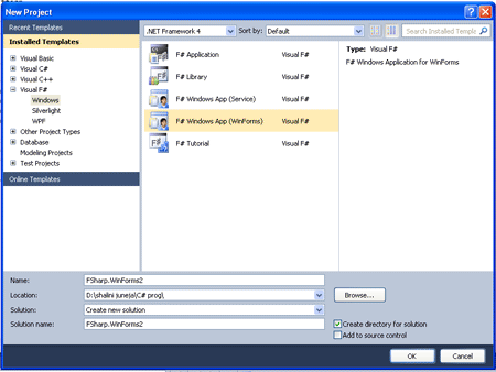 Windows form application in F#