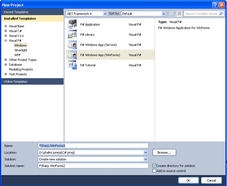 Windows form application in F#