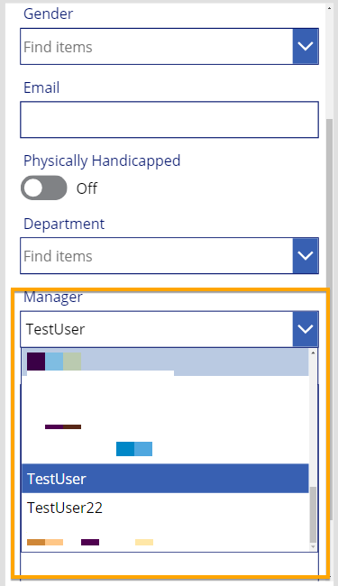 Customize data cards in PowerApps