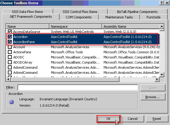 Figure 9. AjaxControlToolkit controls