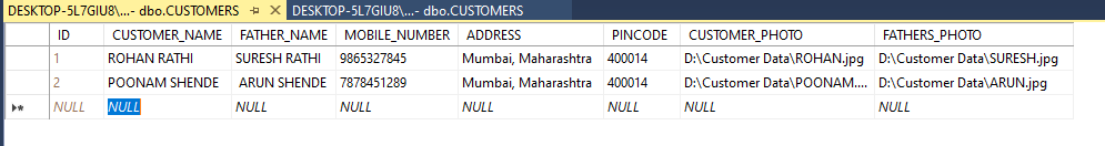 Table Data